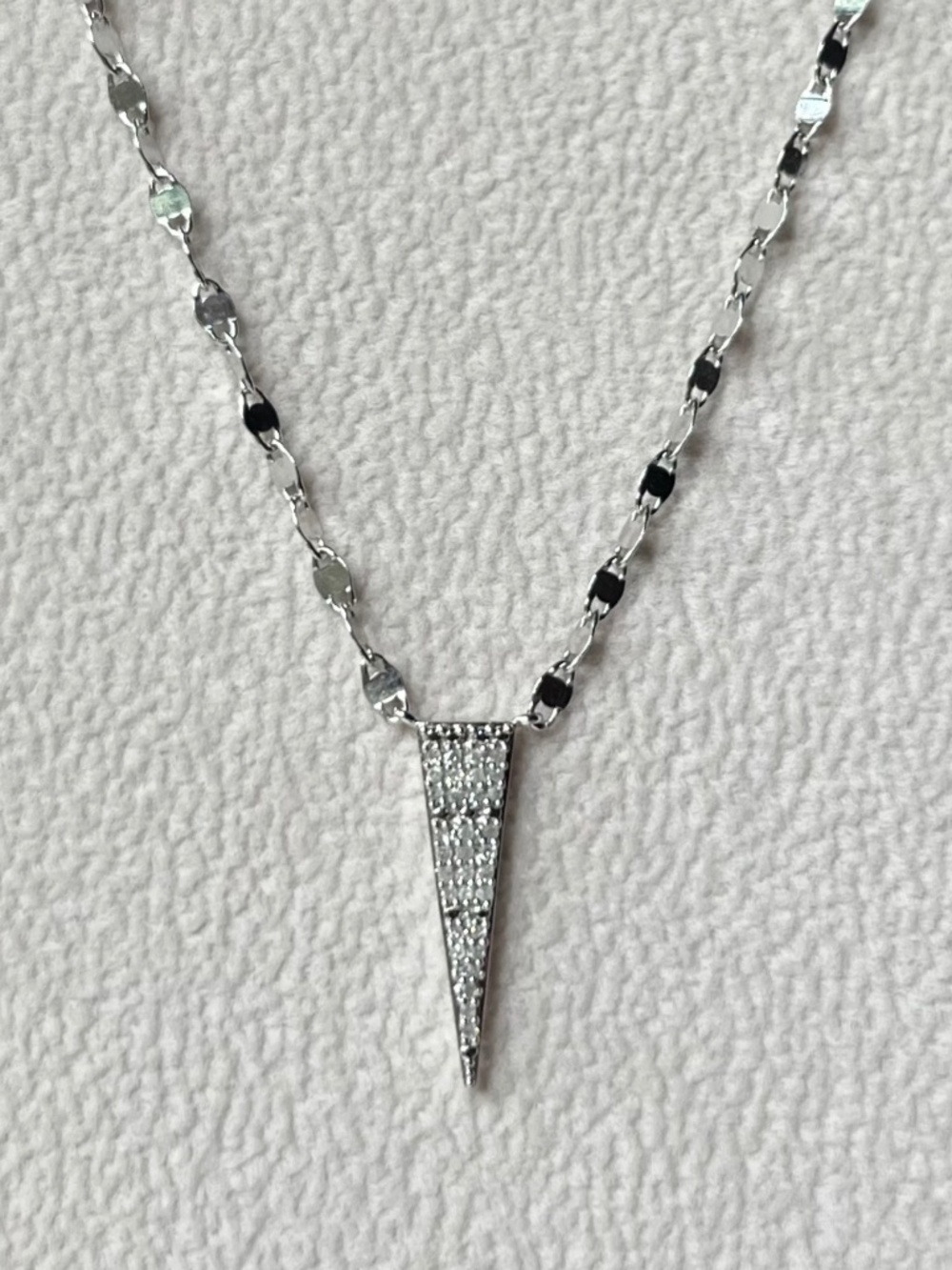 N043 | Natural Diamond Spike Necklace in Silver